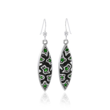 Safari Inspired Silver Earrings with Gemstones TER1177 - Jewelry